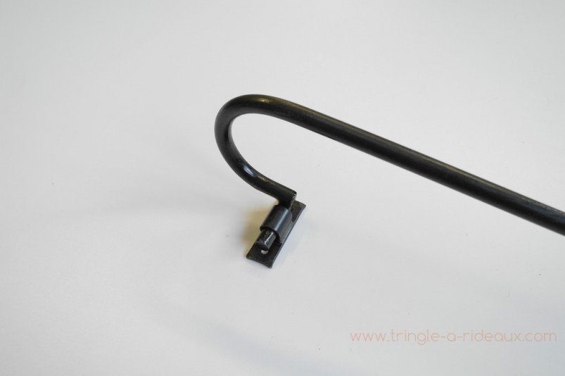 Tringle à rideaux provençale simple 12 sur mesure en fer forgé - détail