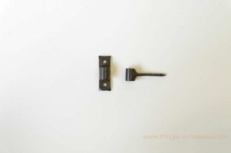 Fixations tirefond et platine, type manchon, en fer forgé - test.tringle-a-rideaux.com