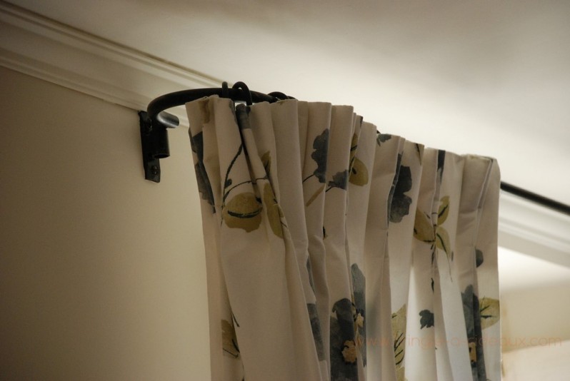 Tringle à rideaux provençale simple 16 sur-mesure en fer forgé