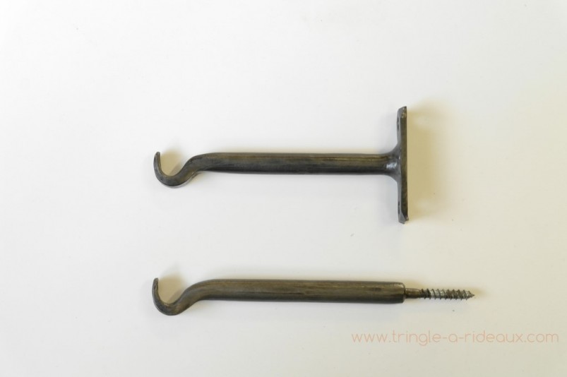 Fixations centrales platine et tirefond en fer forgé - test.tringle-a-rideaux.com