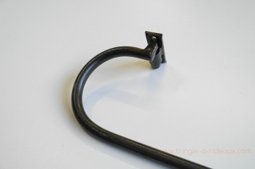 Tringle à rideaux provençale naissance simple 16 sur-mesure en fer forgé - détail