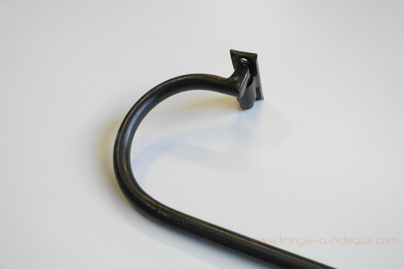 Tringle à rideaux provençale naissance simple 16 sur-mesure en fer forgé - détail