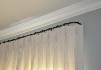 Tringle à rideaux Luberon naissance simple 16 sur-mesure en fer forgé - rideaux