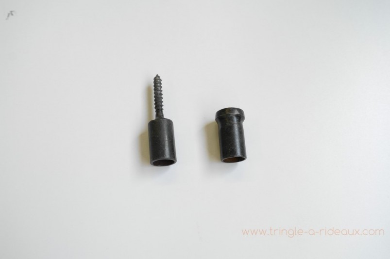 Fixation naissance tirefond et platine en fer forgé - test.tringle-a-rideaux.com