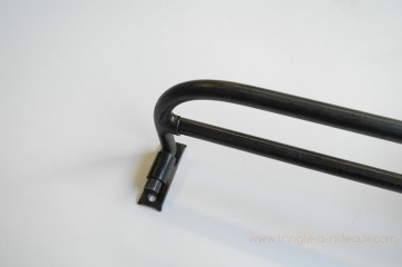 Tringle à rideaux Luberon naissance double 16 sur-mesure en fer forgé - détail