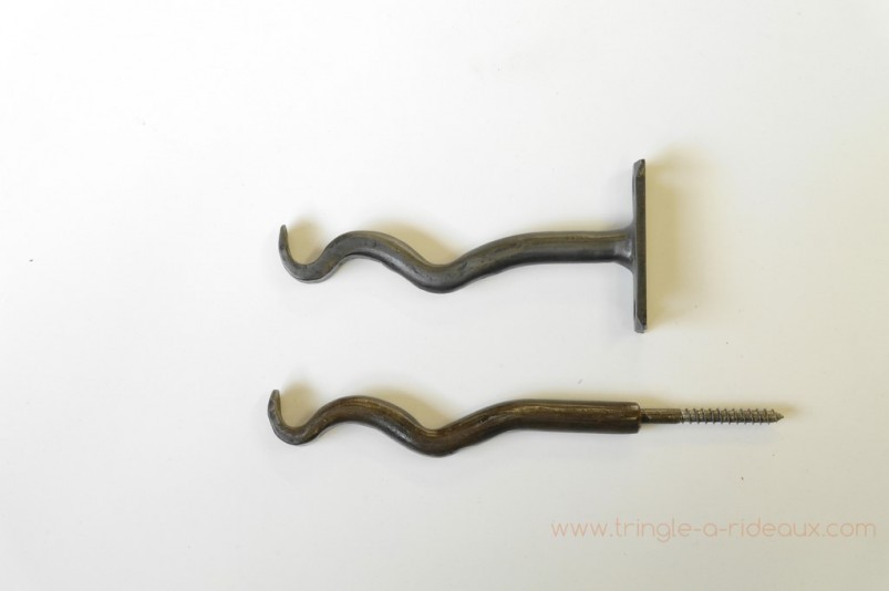 Fixations centrales platine et tirefond en fer forgé - test.tringle-a-rideaux.com