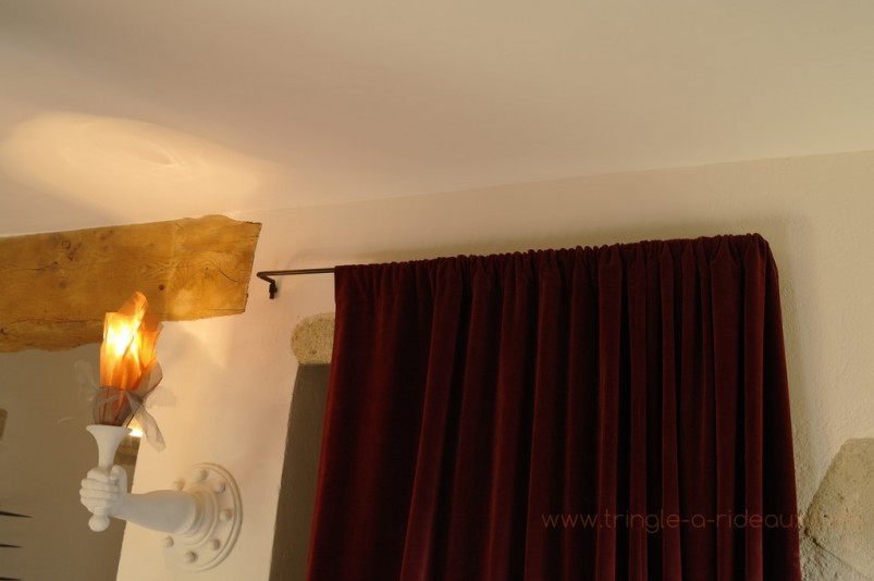 Tringle à rideaux Coudée simple 12 sur-mesure en fer forgé