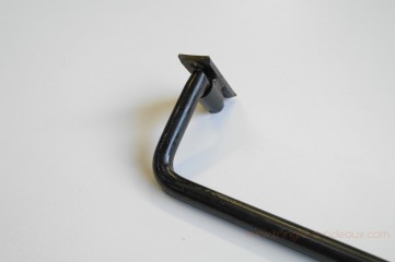 Tringle à rideaux Coudée naissance simple 16 sur-mesure en fer forgé - détail