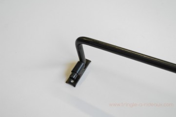 Tringle à rideaux Coudée naissance simple 16 sur-mesure en fer forgé - détail