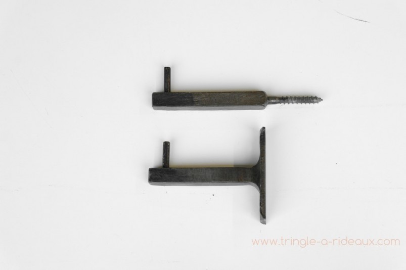 Fixations tirefond et platine, type python, en fer forgé - test.tringle-a-rideaux.com