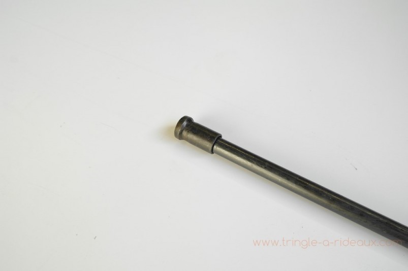 Tringle à rideaux Droite naissance simple 21 sur-mesure en fer forgé boule noircie - détail naissance