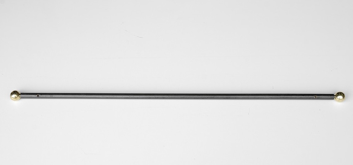 Tringle à rideaux Droite simple 16 sur-mesure en fer forgé boule dorée - produit