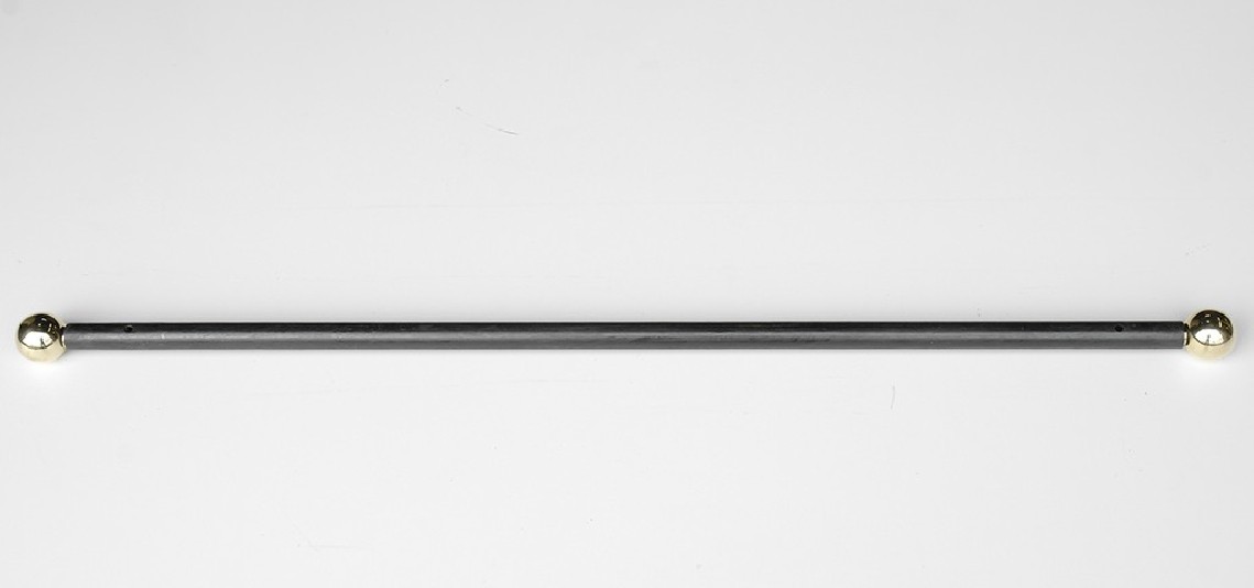 Tringle à rideaux Droite simple 21 sur-mesure en fer forgé boule dorée - produit