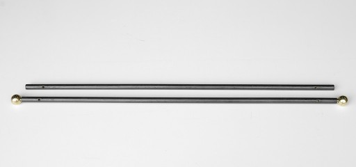 Tringle à rideaux Droite double 16 sur-mesure en fer forgé boule dorée - produit