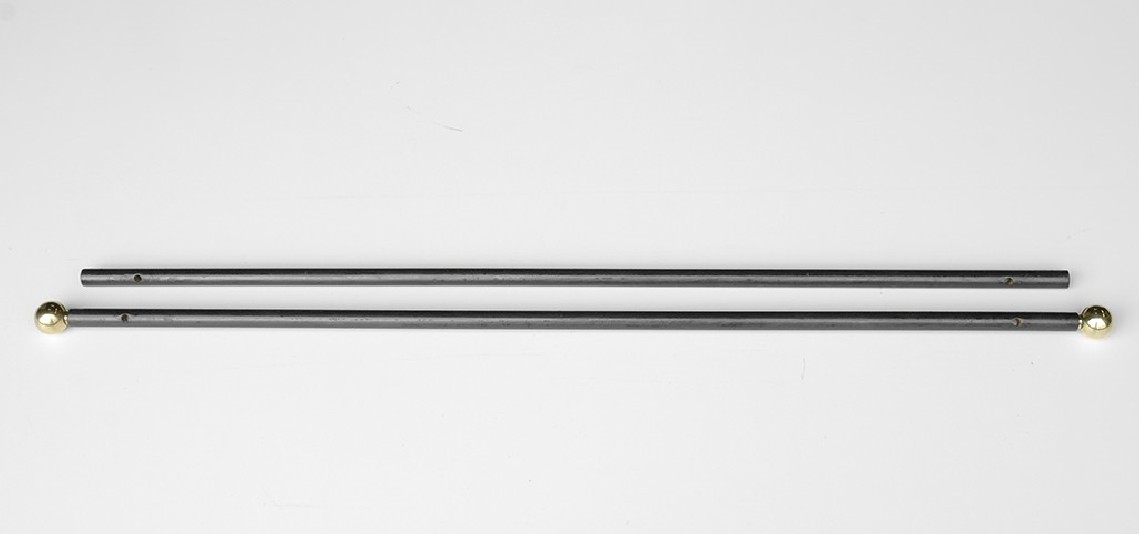 Tringle à rideaux Droite double 16 sur-mesure en fer forgé boule dorée - produit