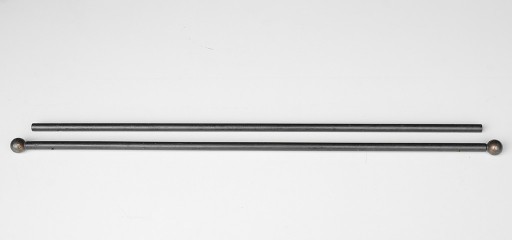 Tringle à rideaux Droite double 16 sur-mesure en fer forgé boule noircie - produit