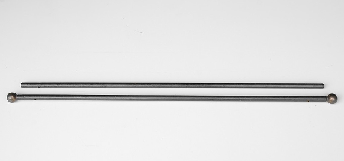 Tringle à rideaux Droite double 16 sur-mesure en fer forgé boule noircie - produit