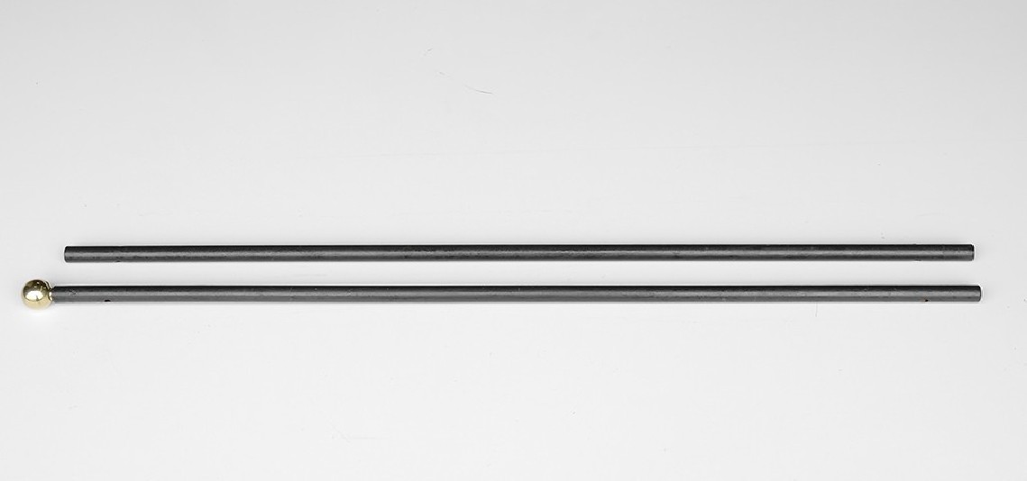 Tringle à rideaux Droite naissance double 16 sur-mesure en fer forgé boule dorée - produit