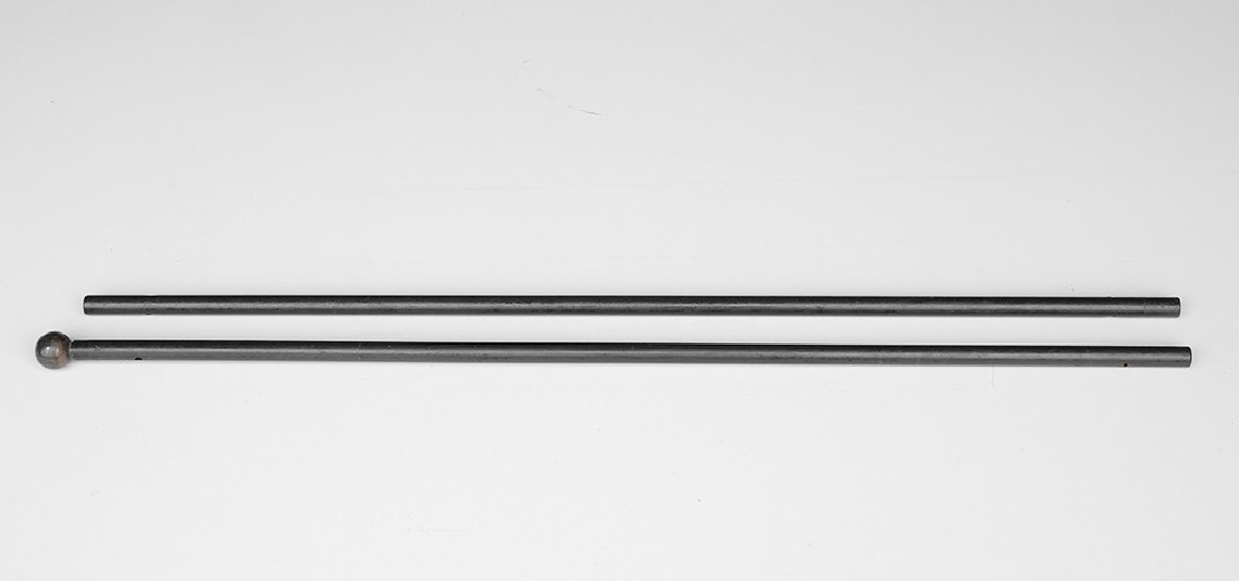 Tringle à rideaux Droite naissance double 16 sur-mesure en fer forgé sans embout - détail