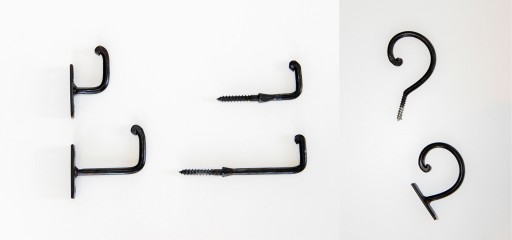 Crochets d’embrasses tringle à rideaux