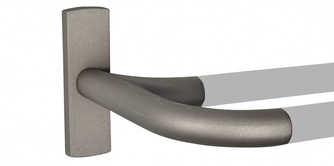 Tringle à rideaux Bastide Corner double coloris gris fumé de chez Houles
