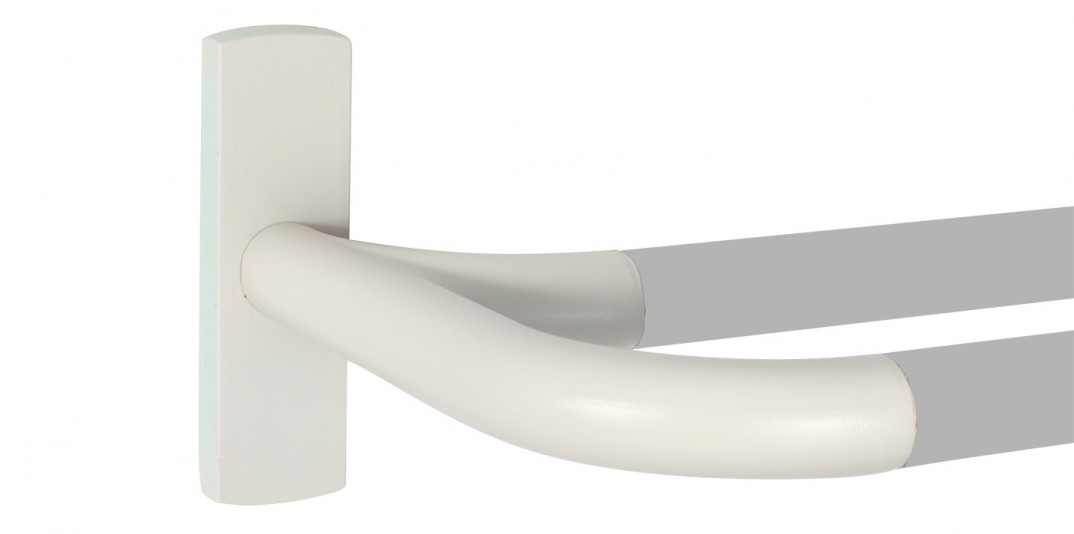 Tringle à rideaux Bastide Corner double coloris blanc cassé de chez Houles